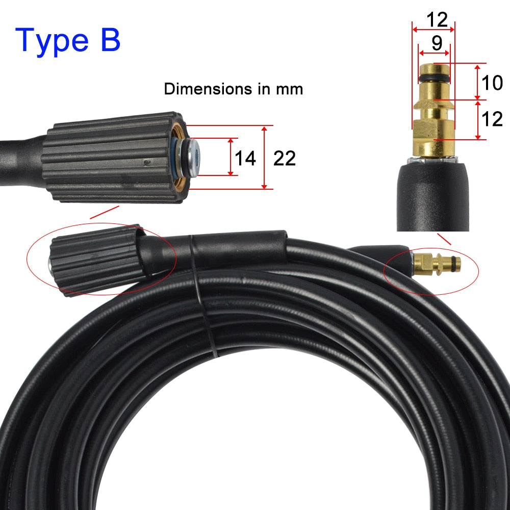 Quick Connect With Car Washer Extension Hose Gun work for Karcher K-series High Pressure Washer Hose - KiwisLove