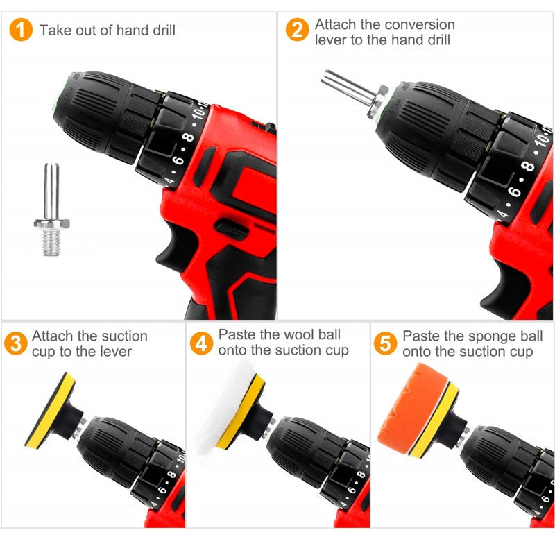 38pcs/set Polishing Sponge Pad Kit Foam Pad Buffer Kit - KiwisLove