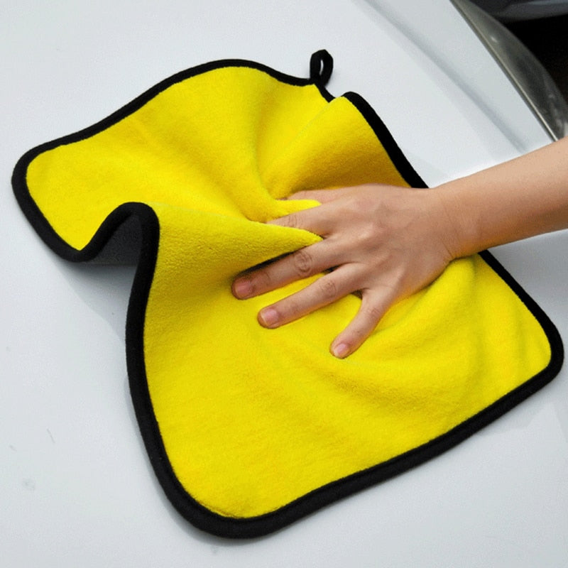 Microfiber Towel Car Care Polishing Wash Towels Plush Washing Drying Towel Thick Plush Polyester Fiber Car Cleaning Towel - KiwisLove