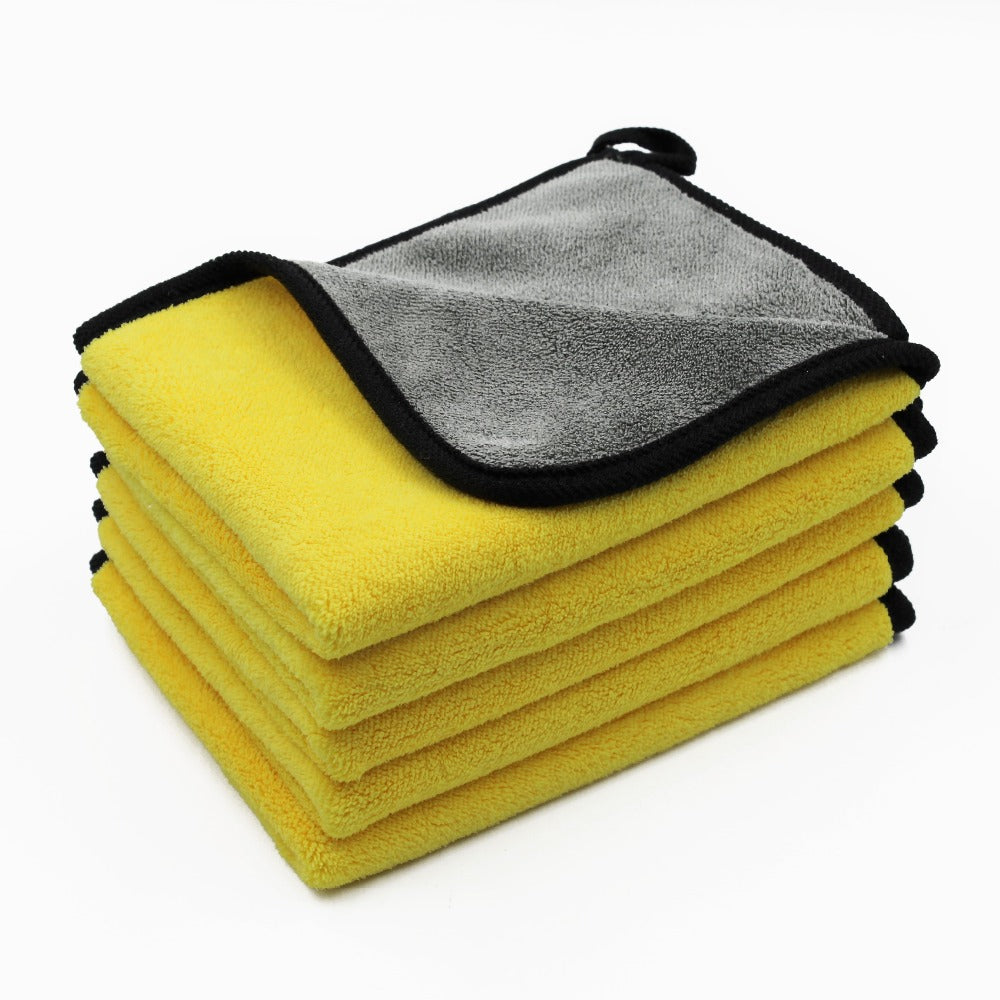 5pcs Microfiber Cleaning Cloth 600GSM Thick Plush Car Detailing Cleaning Rags for Car Home Microfiber Towel Car Wash Accessories - KiwisLove