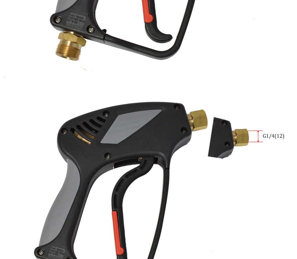 High pressure water spray gun  280bar 4000psi M22 male + G1/4 female - KiwisLove