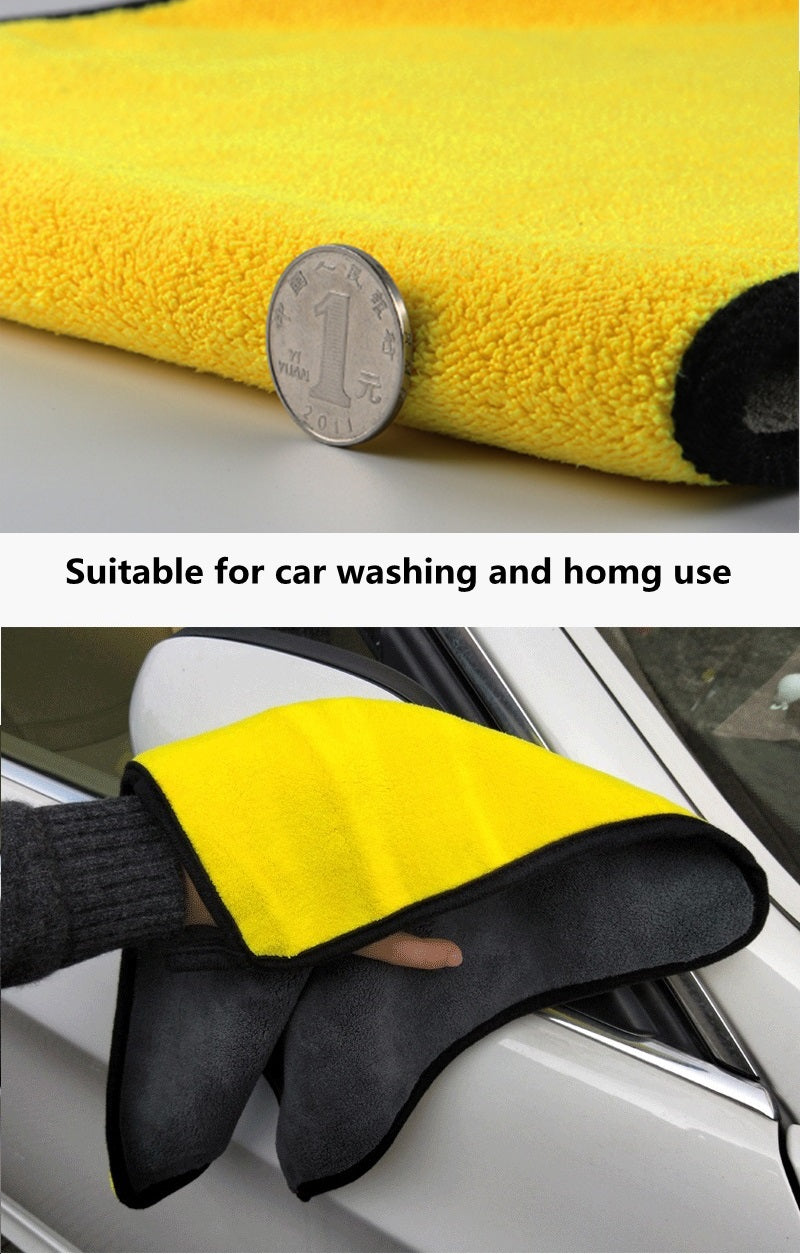 Microfiber Towel Car Care Polishing Wash Towels Plush Washing Drying Towel Thick Plush Polyester Fiber Car Cleaning Towel - KiwisLove