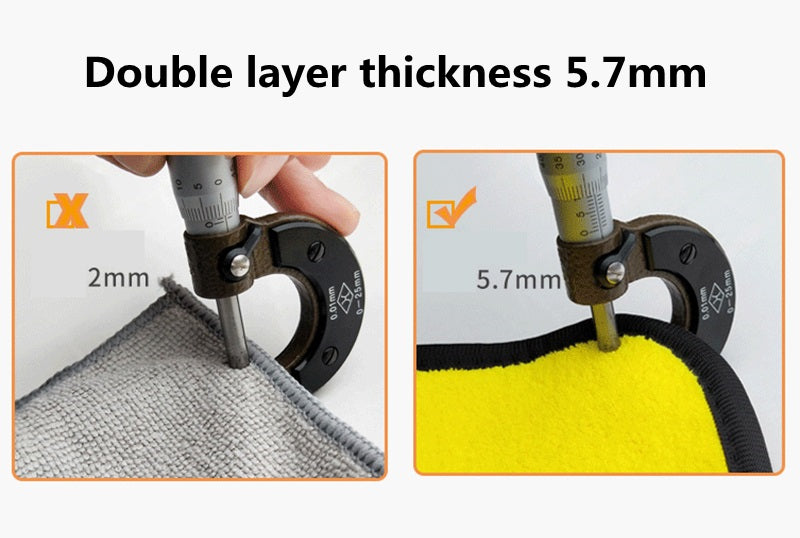 Microfiber Towel Car Care Polishing Wash Towels Plush Washing Drying Towel Thick Plush Polyester Fiber Car Cleaning Towel - KiwisLove