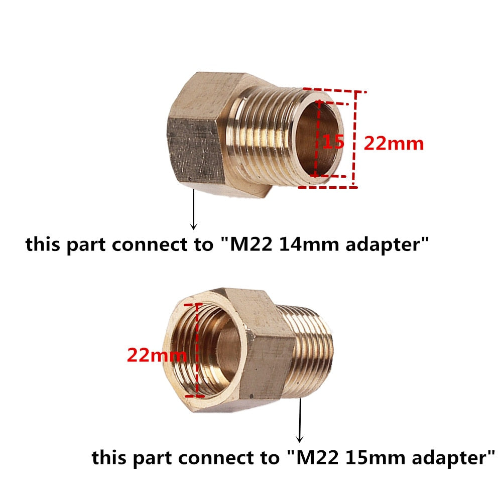 14MM M22 Socket 1/4" Auto Quick Release Snow Foam Gun Car Washer - KiwisLove