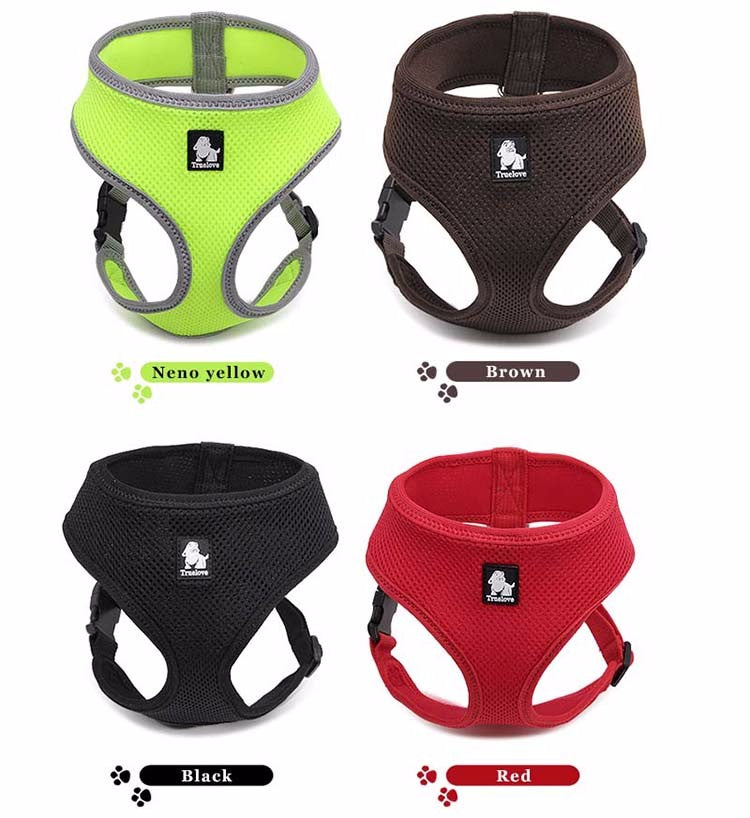 Truelove Puppy Cat Dog Harness Breathable Mesh Nylon Soft Walk Vest Collar - KiwisLove