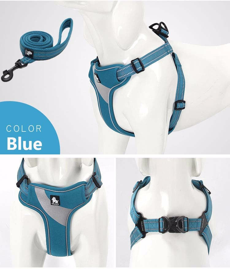 Truelove Adjustable Easy on Dog harness  3M Reflective  Halter Protective Nylon - KiwisLove