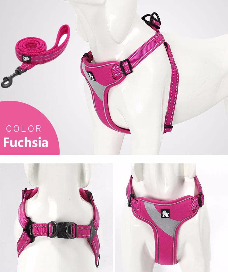 Truelove Adjustable Easy on Dog harness  3M Reflective  Halter Protective Nylon - KiwisLove