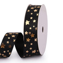 Gift Ribbon Satin Stars/With Love/Love You/Thank You Gold Foil Printed For Gift Wrapping Decoration DIY Craft - KiwisLove