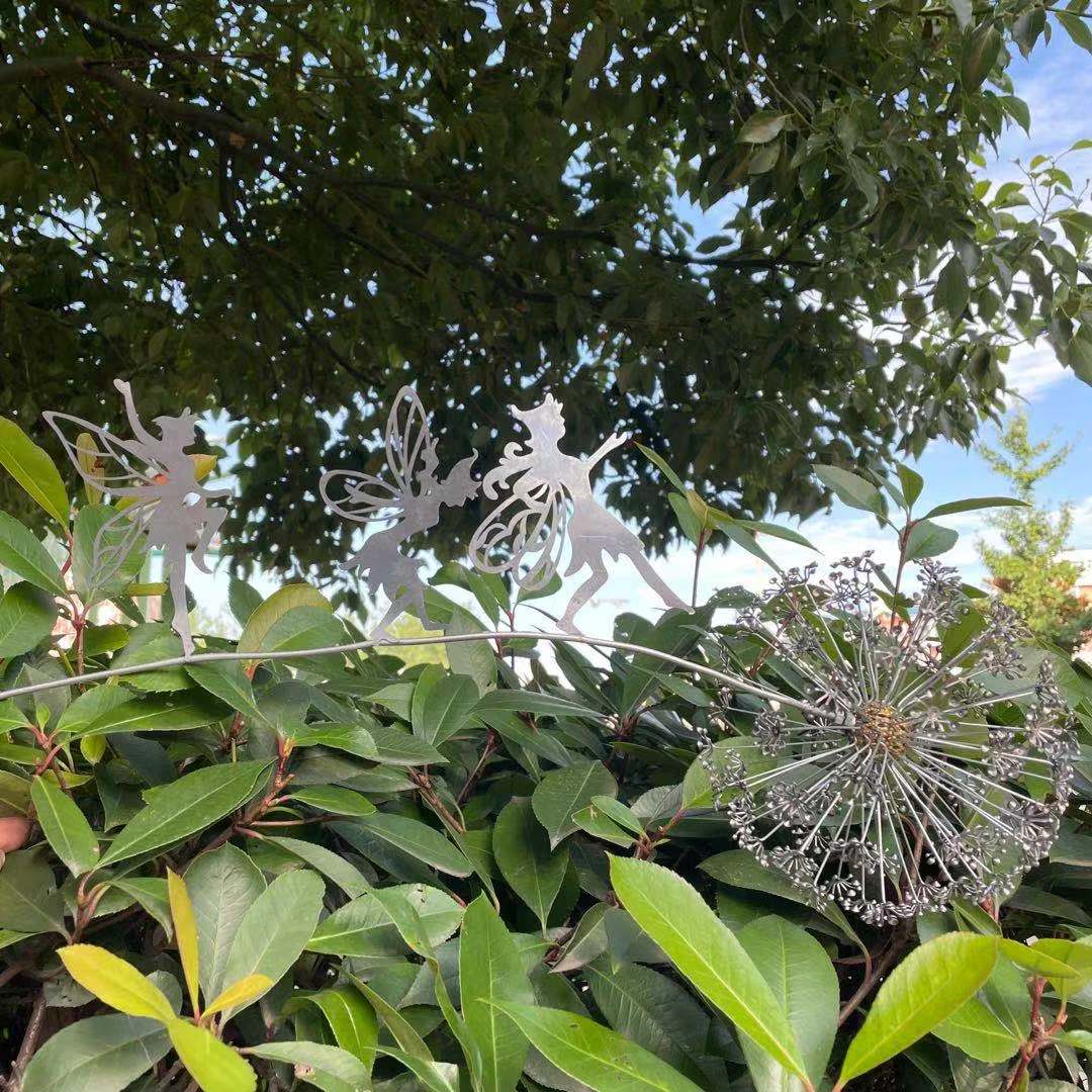 Garden Decorative Stake Fairies And Dandelions Dance - KiwisLove