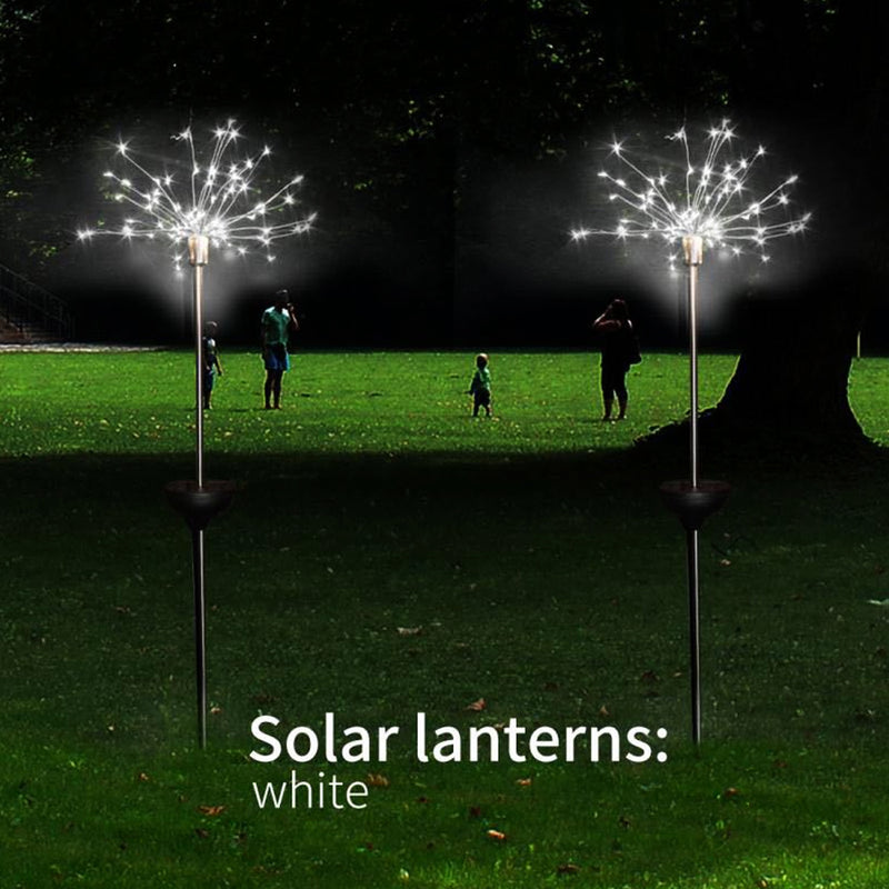 Solar Outdoor Grass Globe Dandelion Fireworks Lamp Flash String Garden Lawn Landscape Holiday Light - KiwisLove