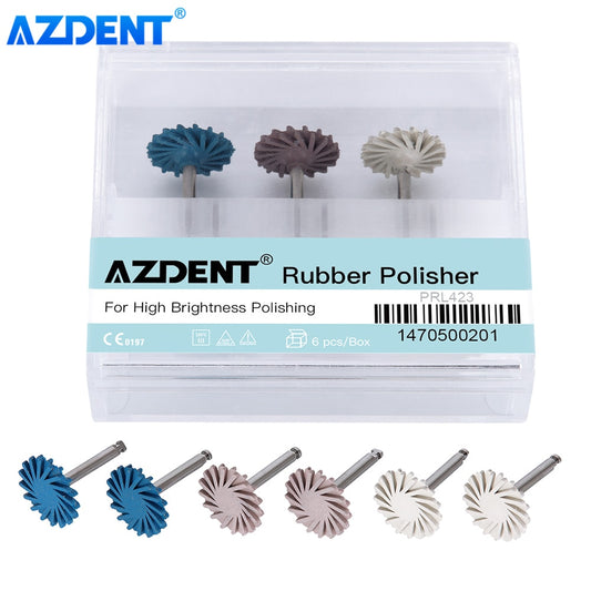 6pcs/Set AZDENT Dental Rubber Polisher Composite Resin Polishing Diamond System - KiwisLove