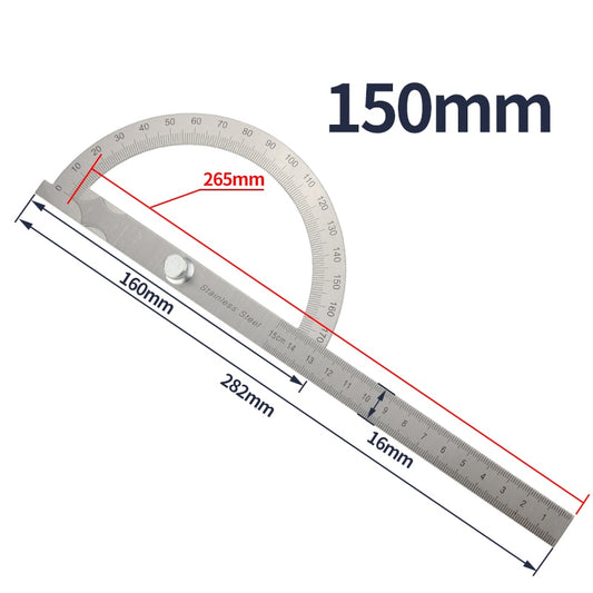 180 Degree Protractor Goniometer Adjustable Metal Arm Angle Ruler - KiwisLove