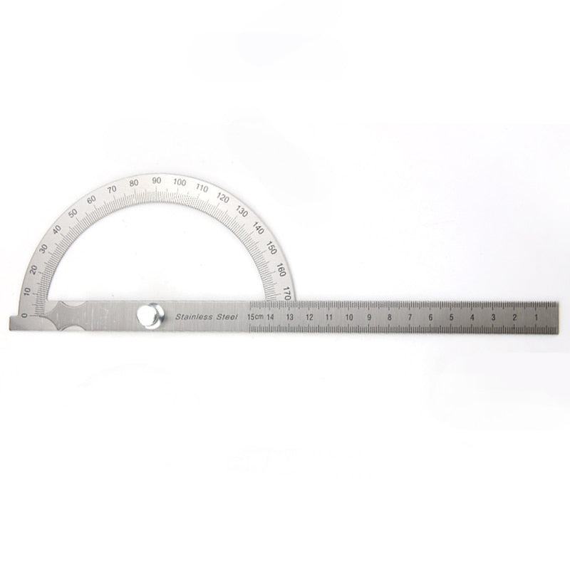 Sae Protractor 0-180 Rotary Angle Finder Stainless Steel Machinist Ruler 