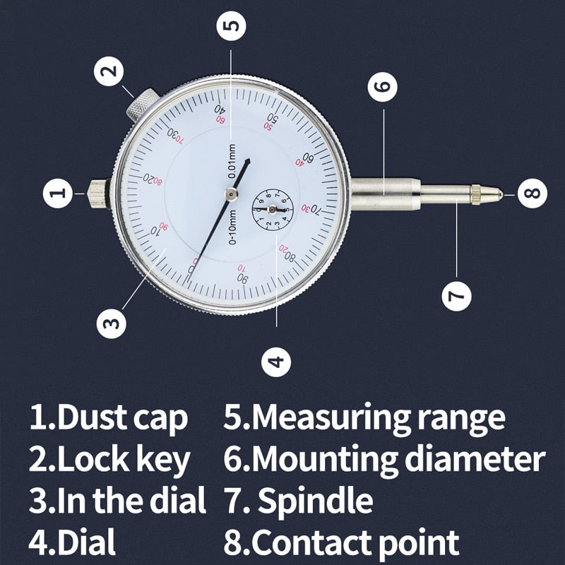 Dial Indicator Precision 0.01mm Dial Bore Gauge Indicator Micrometer - KiwisLove