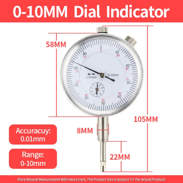 Dial Indicator Precision 0.01mm Dial Bore Gauge Indicator Micrometer - KiwisLove