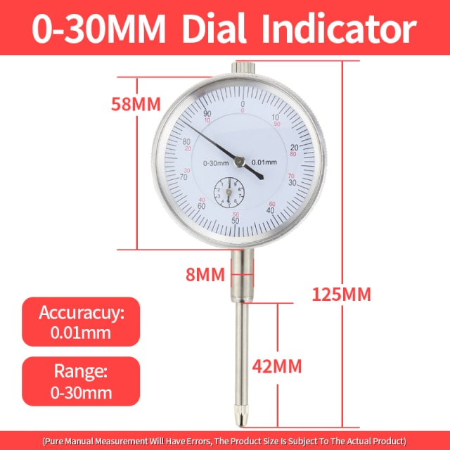 Dial Indicator Precision 0.01mm Dial Bore Gauge Indicator Micrometer - KiwisLove
