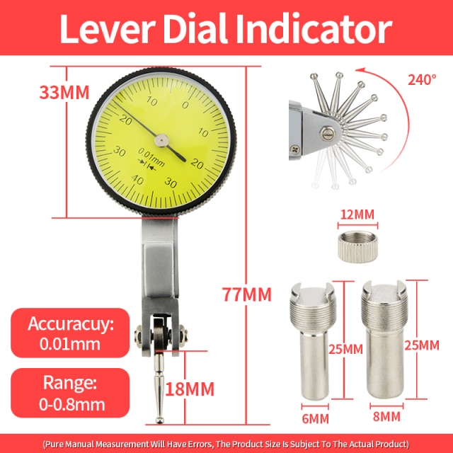 Dial Indicator Precision 0.01mm Dial Bore Gauge Indicator Micrometer - KiwisLove