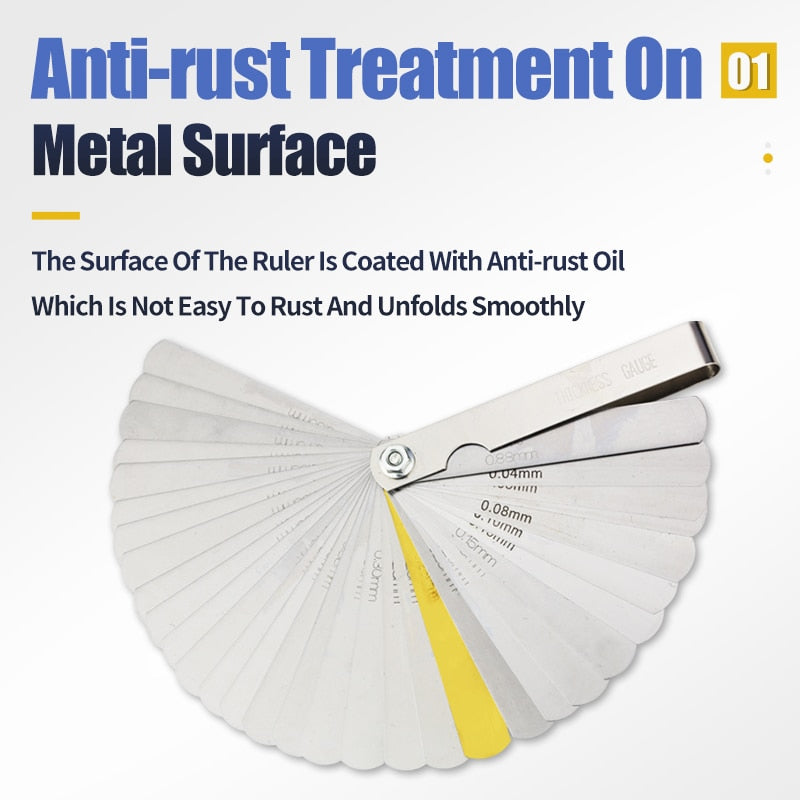 Inch Feeler Gauge Metric Thickness Wedges Gauge Valves Set Of Probes - KiwisLove