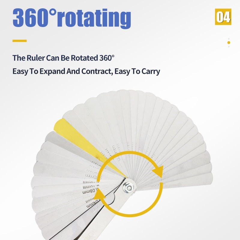 Inch Feeler Gauge Metric Thickness Wedges Gauge Valves Set Of Probes - KiwisLove