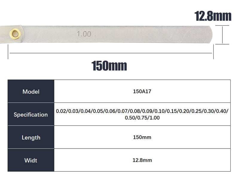 Inch Feeler Gauge Metric Thickness Wedges Gauge Valves Set Of Probes - KiwisLove