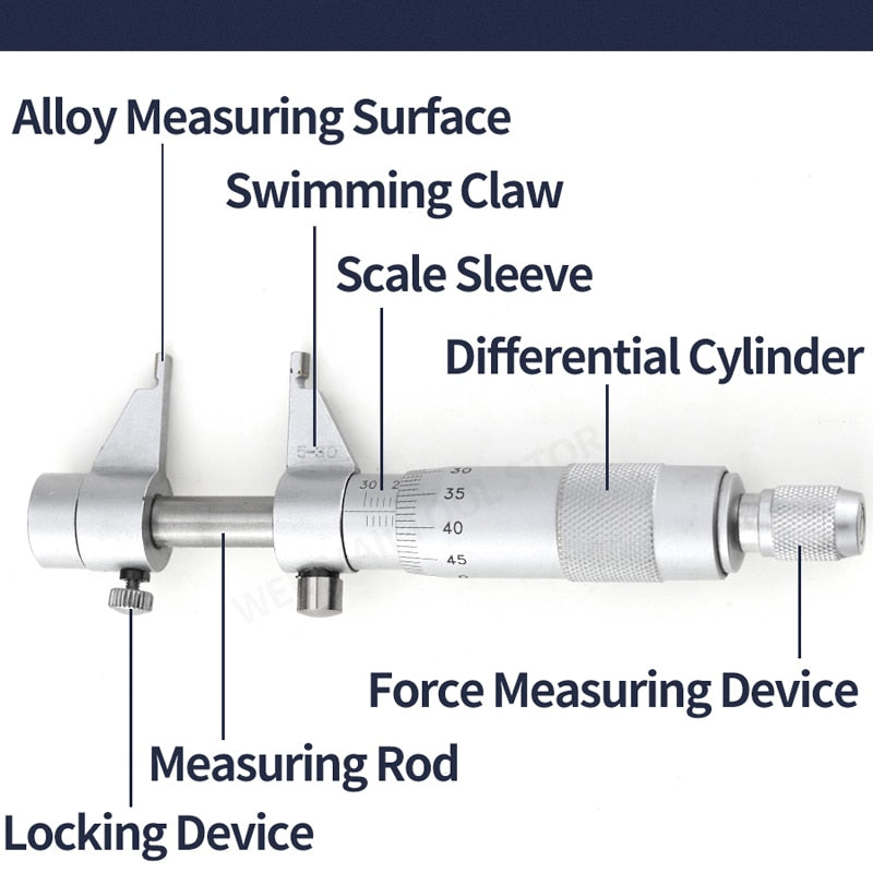 Inside Micrometer Internal Diameter Metric Screw Carbide Gauge Precision - KiwisLove