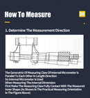 Inside Micrometer Internal Diameter Metric Screw Carbide Gauge Precision - KiwisLove