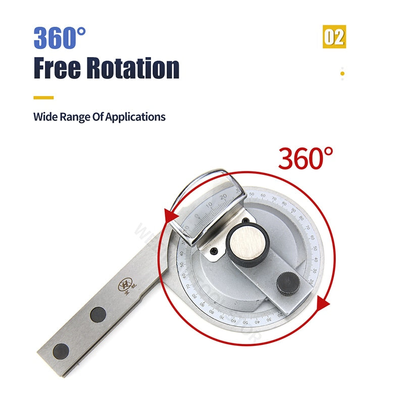 360 Degree Universal Angle Ruler Bevel Protractor Angle Measuring Instrument - KiwisLove