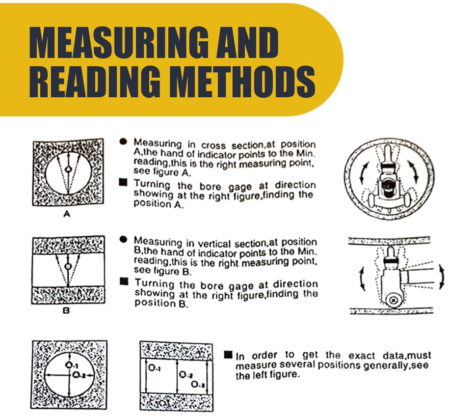 Bore Dial Indicator Inner Diameter Gauge Rod Probe Dial Indicator Micrometer - KiwisLove