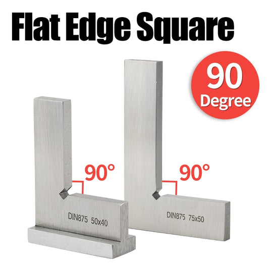 Flat Edge Square Bladed Try Square   L-shaped Carpenter's Ruler Marking Gauge Carpenter - KiwisLove