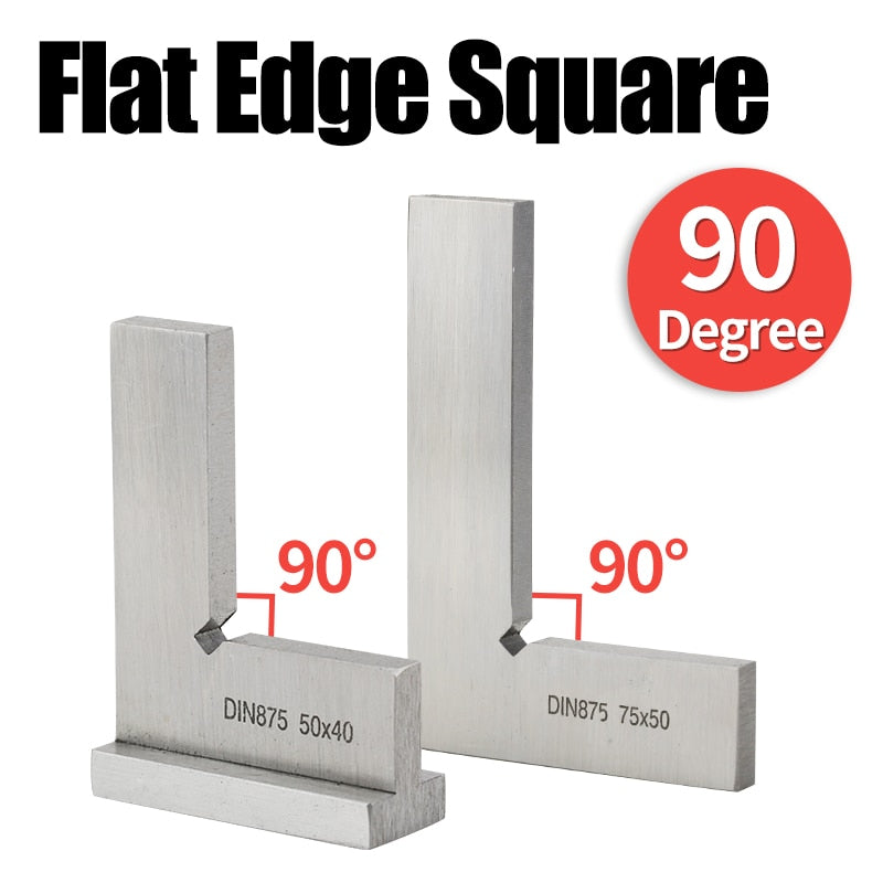 Flat Edge Square Bladed Try Square   L-shaped Carpenter's Ruler Marking Gauge Carpenter - KiwisLove