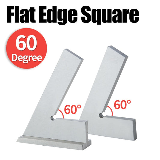60 Degree Flat Edge  Carbon Steel Angle Ruler With Seat Oblique Angle Measuring - KiwisLove