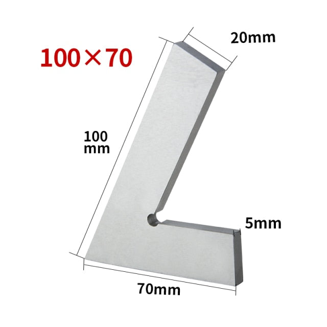 60 Degree Flat Edge  Carbon Steel Angle Ruler With Seat Oblique Angle Measuring - KiwisLove