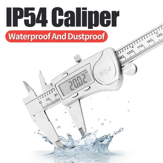 IP54 Digital Caliper Metal Ruler Gauge Stainless Steel Electronic Vernier  Micrometer - KiwisLove