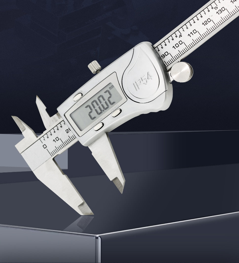 IP54 Digital Caliper Metal Ruler Gauge Stainless Steel Electronic Vernier  Micrometer - KiwisLove
