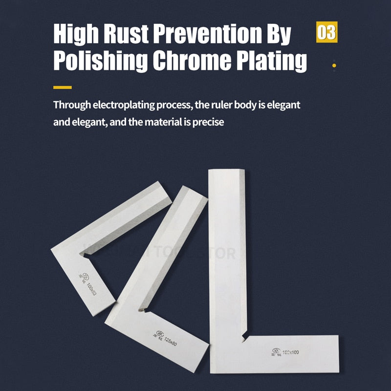 Knife Edge Square Ruler Measuring  Bladed Try Square  L-shaped  Set Squads Gauge - KiwisLove