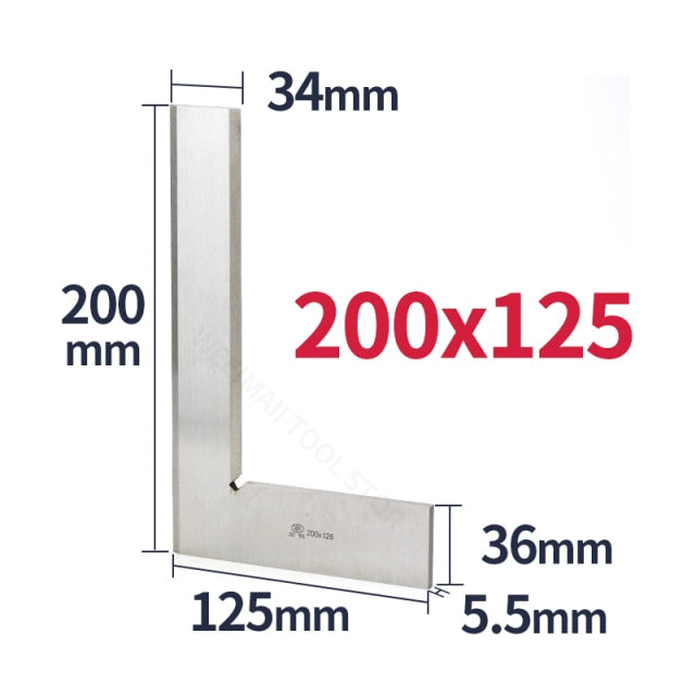 Knife Edge Square Ruler Measuring  Bladed Try Square  L-shaped  Set Squads Gauge - KiwisLove