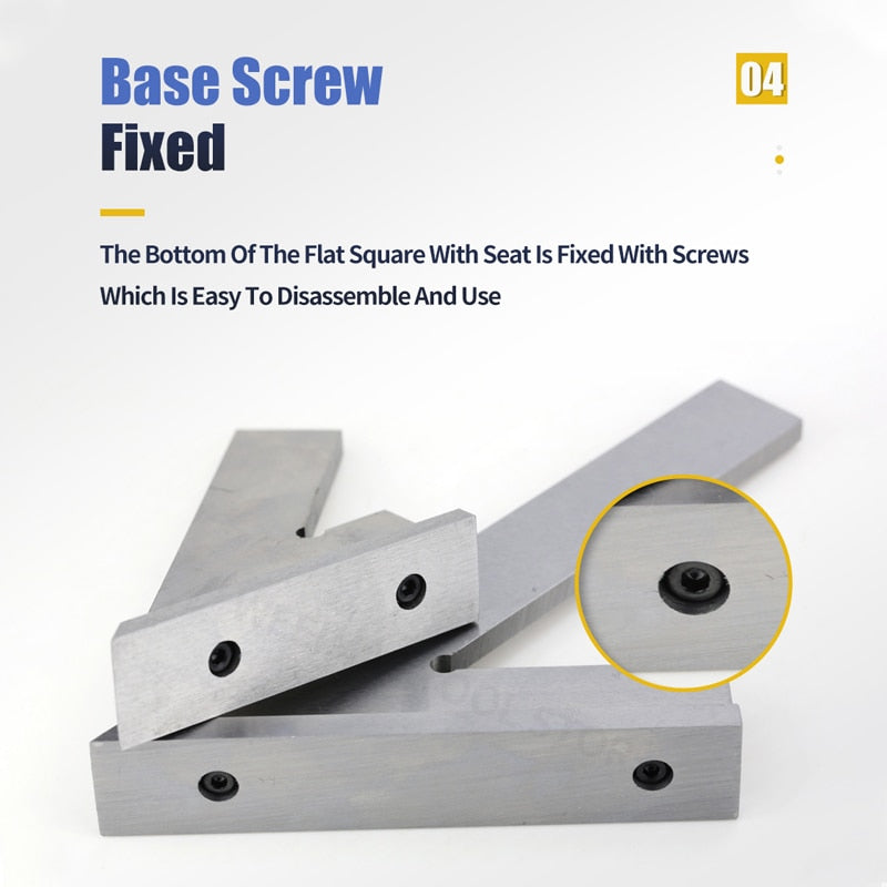 45 Degree Flat Edge  Measuring Multi Angle Try Ruler Gauge Squads Machinist Square With Base - KiwisLove