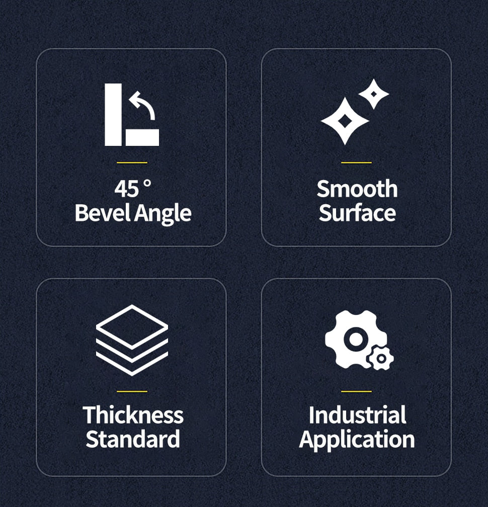 45 Degree Flat Edge  Measuring Multi Angle Try Ruler Gauge Squads Machinist Square With Base - KiwisLove