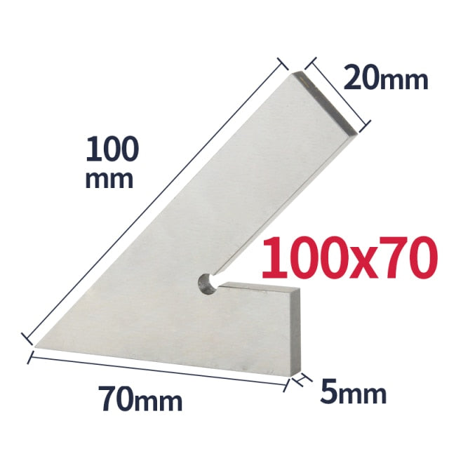 45 Degree Flat Edge  Measuring Multi Angle Try Ruler Gauge Squads Machinist Square With Base - KiwisLove