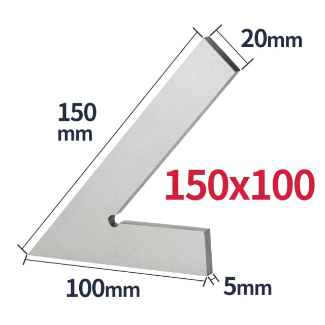 45 Degree Flat Edge  Measuring Multi Angle Try Ruler Gauge Squads Machinist Square With Base - KiwisLove
