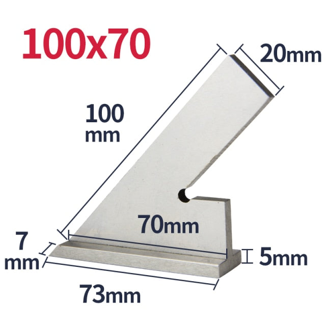 45 Degree Flat Edge  Measuring Multi Angle Try Ruler Gauge Squads Machinist Square With Base - KiwisLove