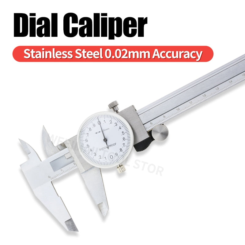Dial Caliper Metal Vernier Caliper With Dial Indicator Stainless/Carbon Steel Gauge - KiwisLove