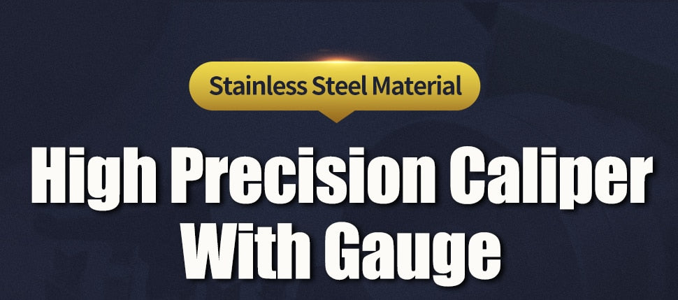 Dial Caliper Metal Vernier Caliper With Dial Indicator Stainless/Carbon Steel Gauge - KiwisLove