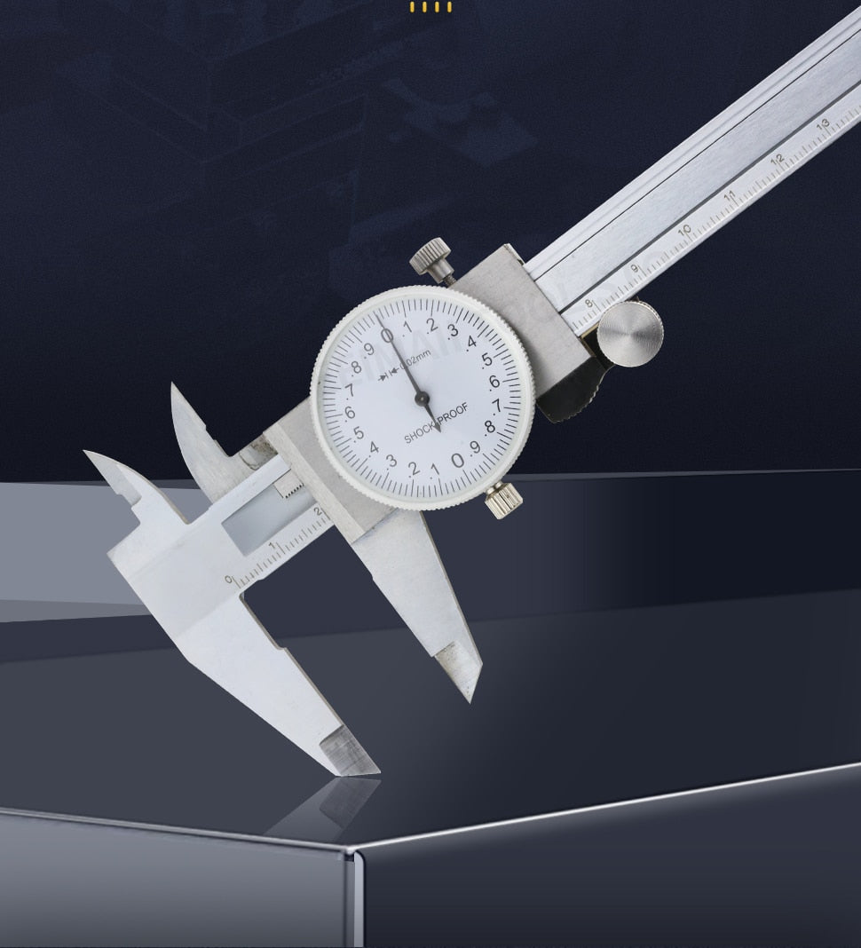 Dial Caliper Metal Vernier Caliper With Dial Indicator Stainless/Carbon Steel Gauge - KiwisLove