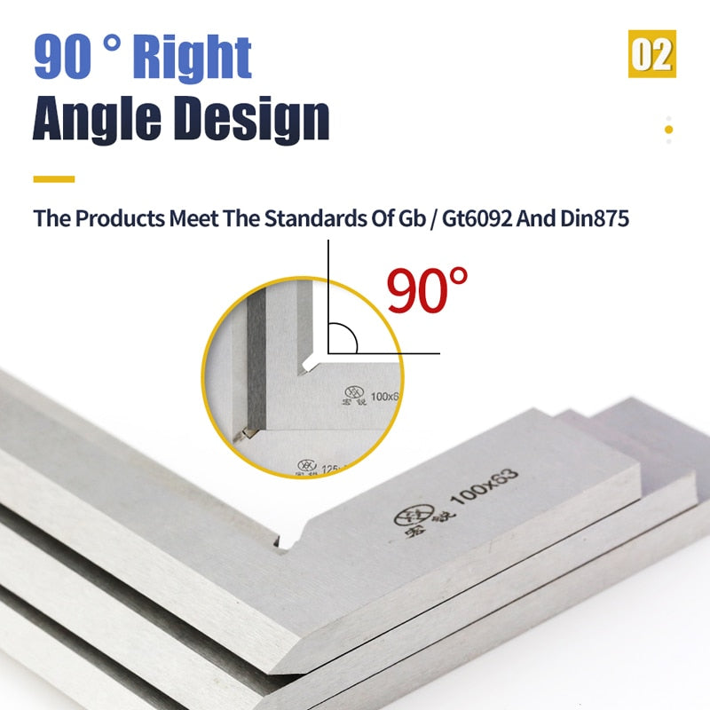 Knife Edge Square Ruler Carpenter Measuring Try Square Gauge - KiwisLove