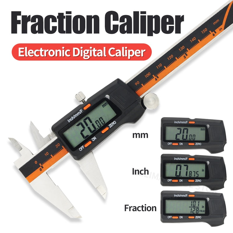 Fraction Calipers Metal Digital Vernier Caliper Stainless Steel  Instruments - KiwisLove