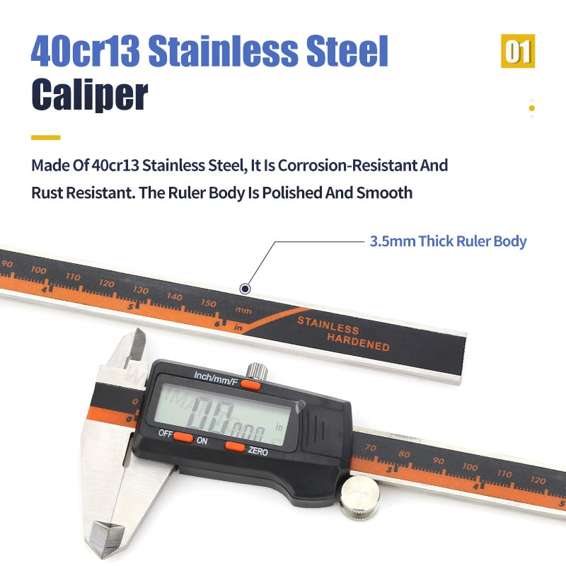 Fraction Calipers Metal Digital Vernier Caliper Stainless Steel  Instruments - KiwisLove