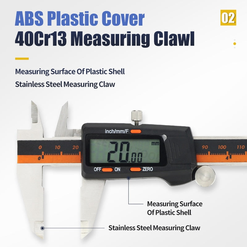 Fraction Calipers Metal Digital Vernier Caliper Stainless Steel  Instruments - KiwisLove