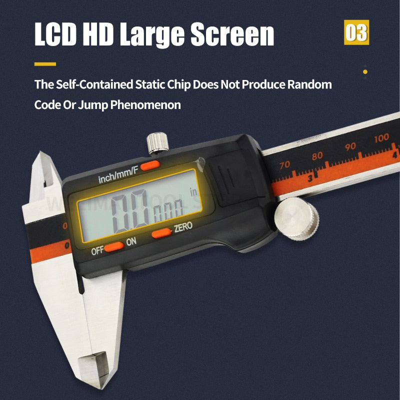 Fraction Calipers Metal Digital Vernier Caliper Stainless Steel  Instruments - KiwisLove