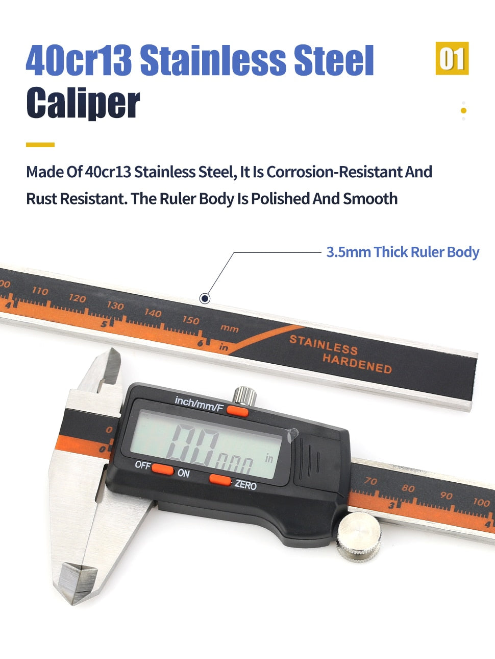 Fraction Calipers Metal Digital Vernier Caliper Stainless Steel  Instruments - KiwisLove